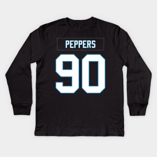 Julius Peppers Panthers Kids Long Sleeve T-Shirt